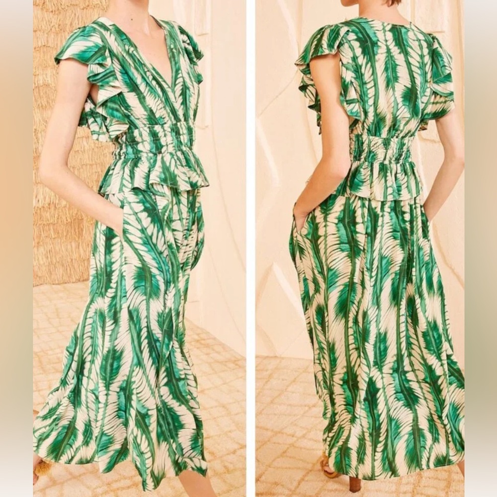 Ulla Johnson Brielle Midi Dress Acacia Floral Silk Sz 4